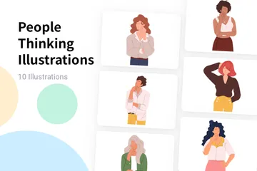 People Thinking Illustration Pack