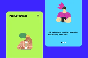 People Thinking Illustration Pack