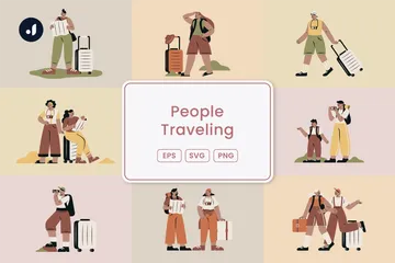 People Traveling Illustration Pack