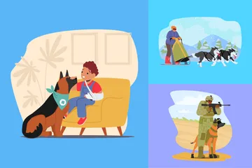 People With Animals Illustration Pack