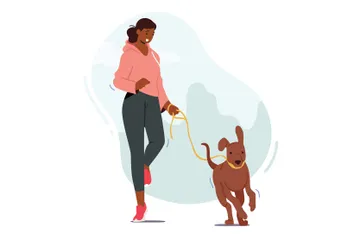 People With Animals Illustration Pack