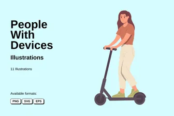 People With Devices Illustration Pack
