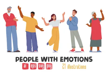 People With Emotions Illustration Pack