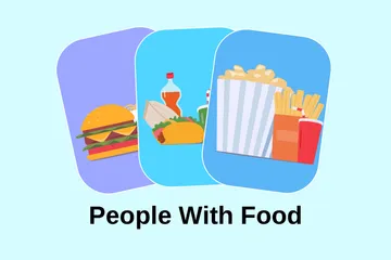 People With Food Illustration Pack