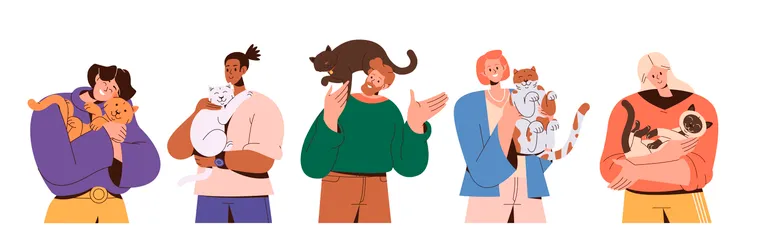 People With Pets Illustration Pack