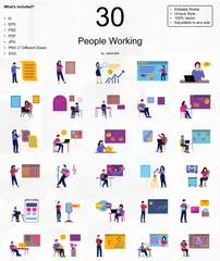 People Working Illustration Pack