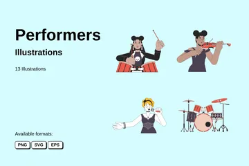 Performers Illustration Pack