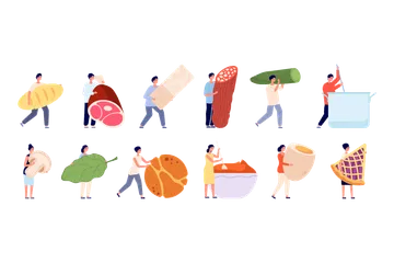 Person Cooking Illustration Pack