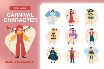 Personagem de carnaval Illustration Pack