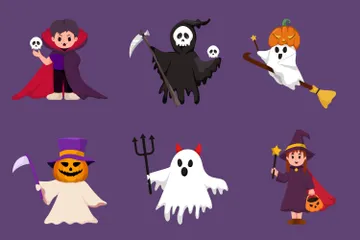 Personagem de Halloween Pacote de Ilustrações