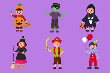 Personagem de Halloween Pacote de Ilustrações