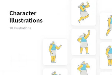 Personaje Paquete de Ilustraciones