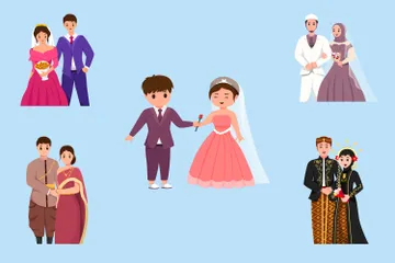 Personaje de boda Paquete de Ilustraciones