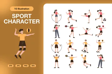 Personaje deportivo Illustration Pack