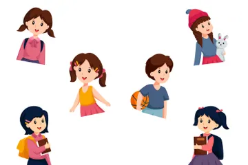 Personaje infantil Paquete de Ilustraciones