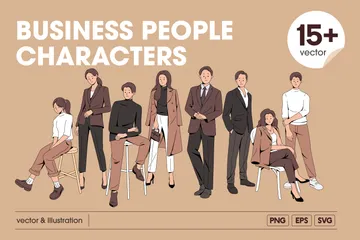 Personajes de gente de negocios Paquete de Ilustraciones