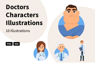 Personajes de doctores Paquete de Ilustraciones