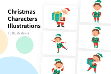 Personajes navideños Paquete de Ilustraciones