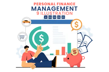 Personal Finance Management Illustration Pack