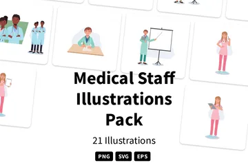 Personal medico Paquete de Ilustraciones