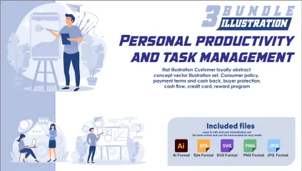 Personal Productivity And Task Management Illustration Pack