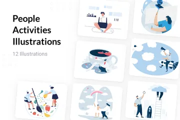 Personas Actividades Illustration Pack