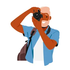 Personas con camara Paquete de Ilustraciones