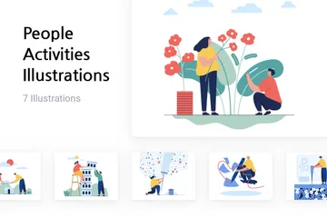 Attività delle persone Illustration Pack