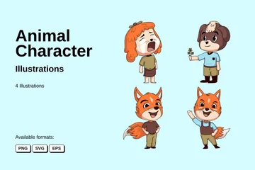 Caractère animal Pack d'Illustrations