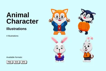 Caractère animal Pack d'Illustrations
