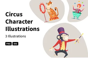 Personnage de cirque Pack d'Illustrations