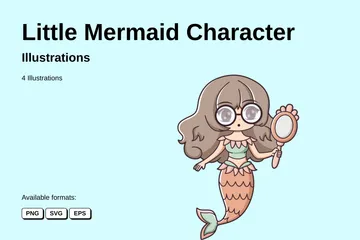 Personnage de la petite sirène Illustration Pack