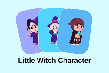 Personnage de petite sorcière Pack d'Illustrations