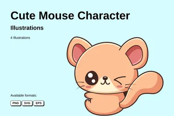 Personnage de souris mignon Pack d'Illustrations