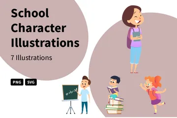 Caractère scolaire Pack d'Illustrations