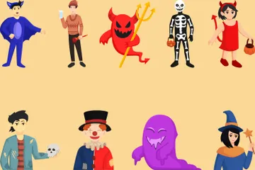 Personnage d'Halloween Pack d'Illustrations