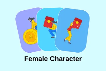 Personnage féminin Pack d'Illustrations