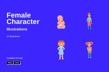 Personnage féminin Pack d'Illustrations