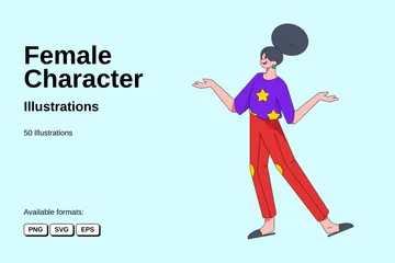 Personnage féminin Pack d'Illustrations