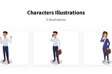 Personnages Pack d'Illustrations