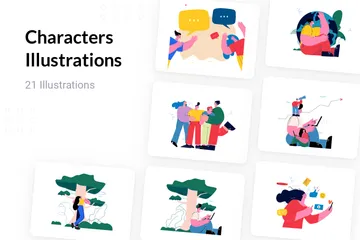 Personnages Pack d'Illustrations