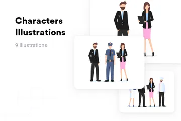 Personnages Pack d'Illustrations