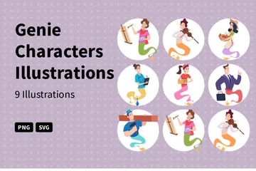 Personnages de génie Pack d'Illustrations