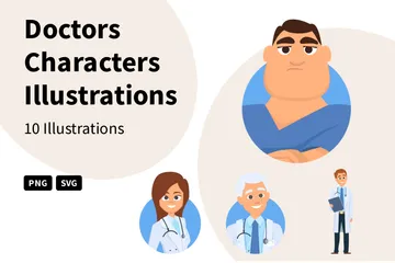 Personnages de médecins Pack d'Illustrations