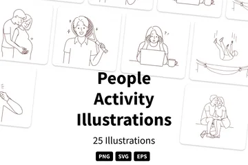 Activité des personnes Pack d'Illustrations