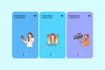 Activité des personnes Pack d'Illustrations