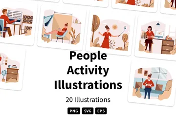 Activité des personnes Pack d'Illustrations