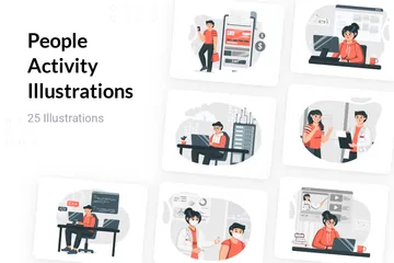 Activité des personnes Illustration Pack