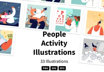 Activité des personnes Illustration Pack