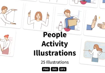 Activité des personnes Pack d'Illustrations